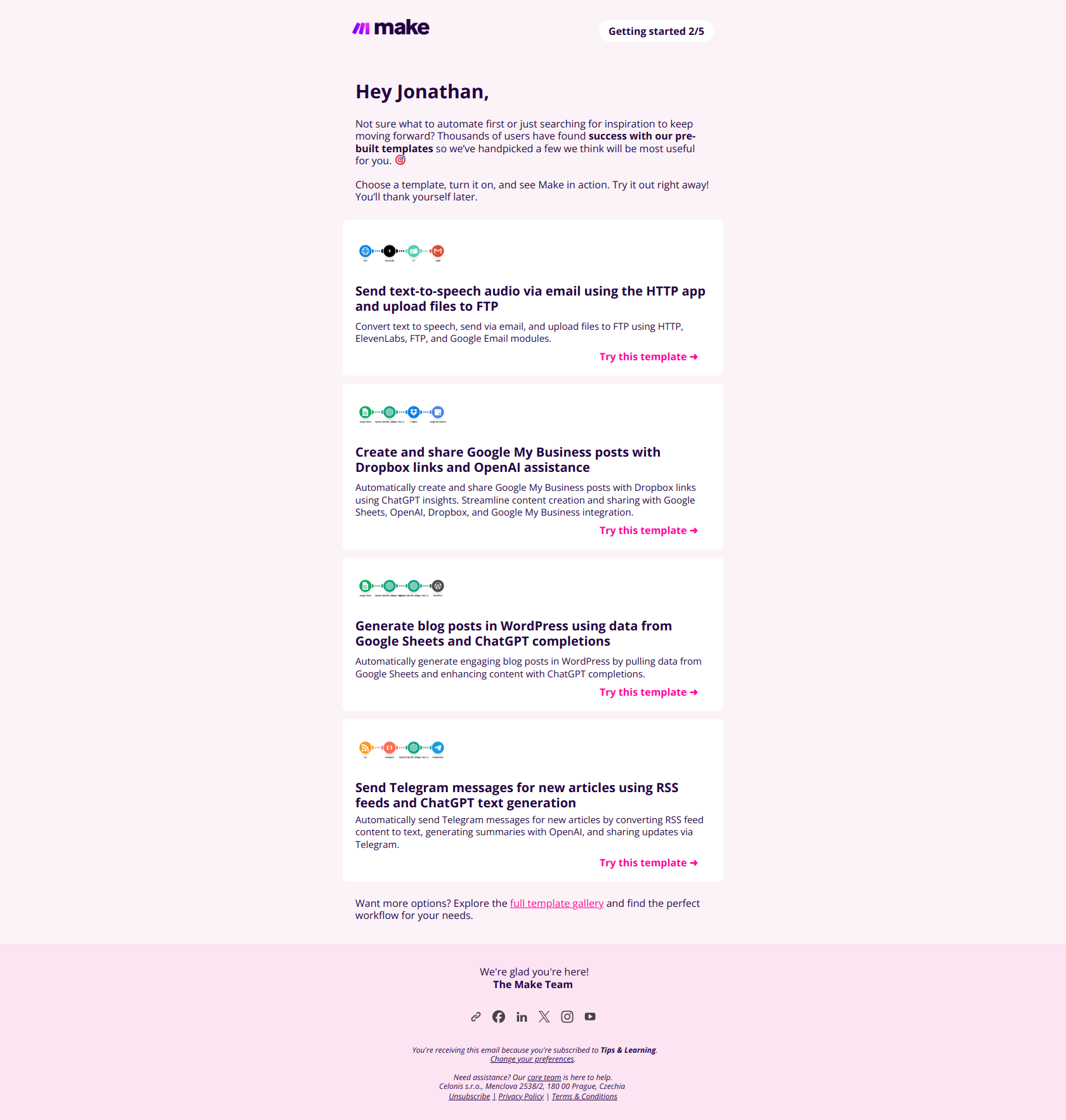 Make feature usage nudge