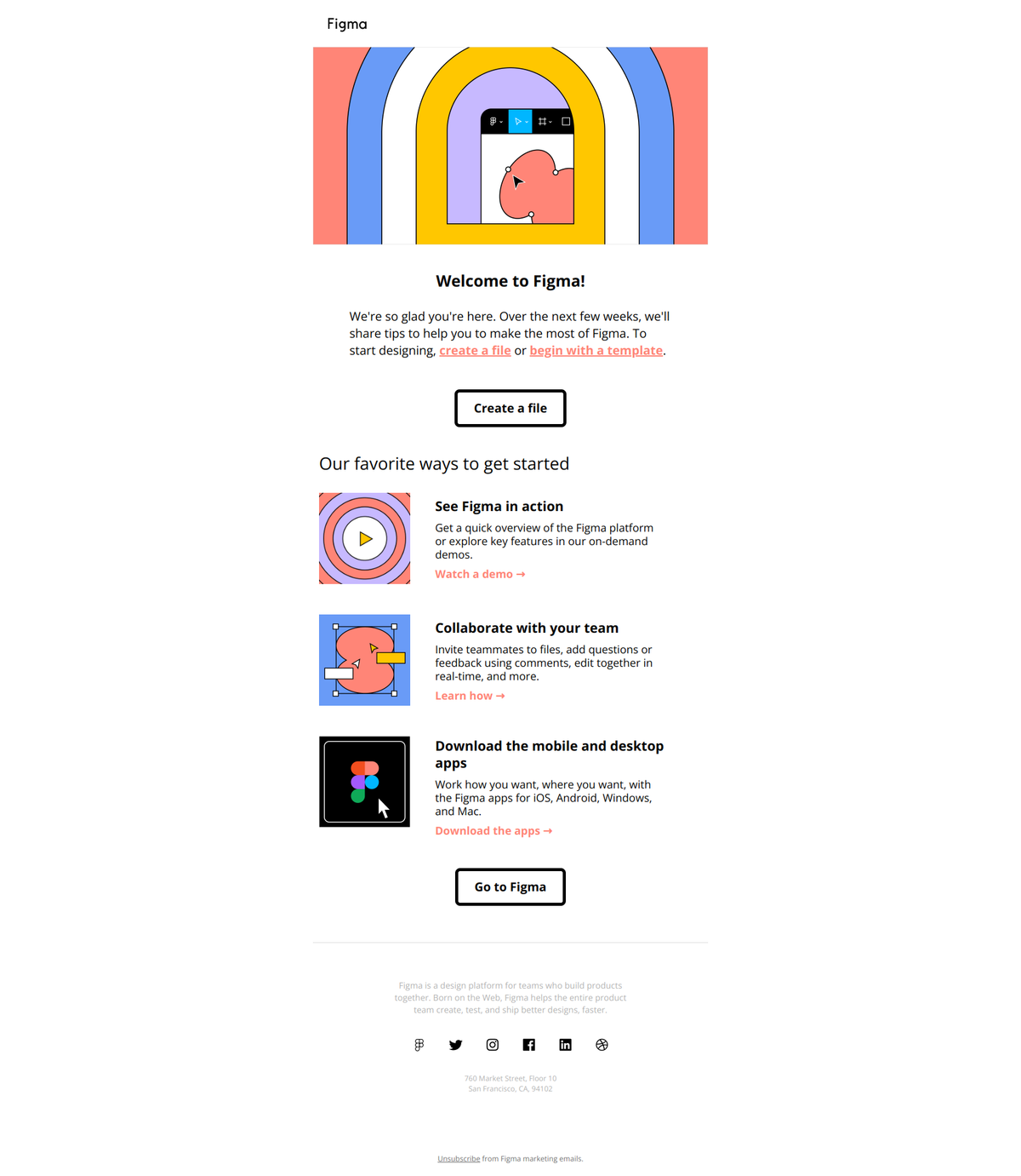Figma welcome email